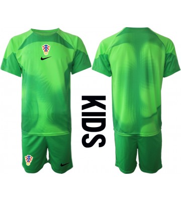 Kroatia Keeper Hjemmedraktsett Barn VM 2022 Kortermet (+ Korte bukser)